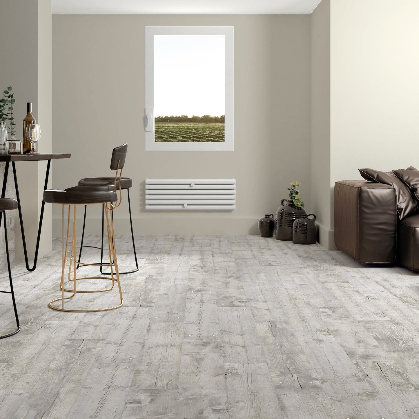 Cut Sample: Bois White Wood Effect Porcelain Tiles