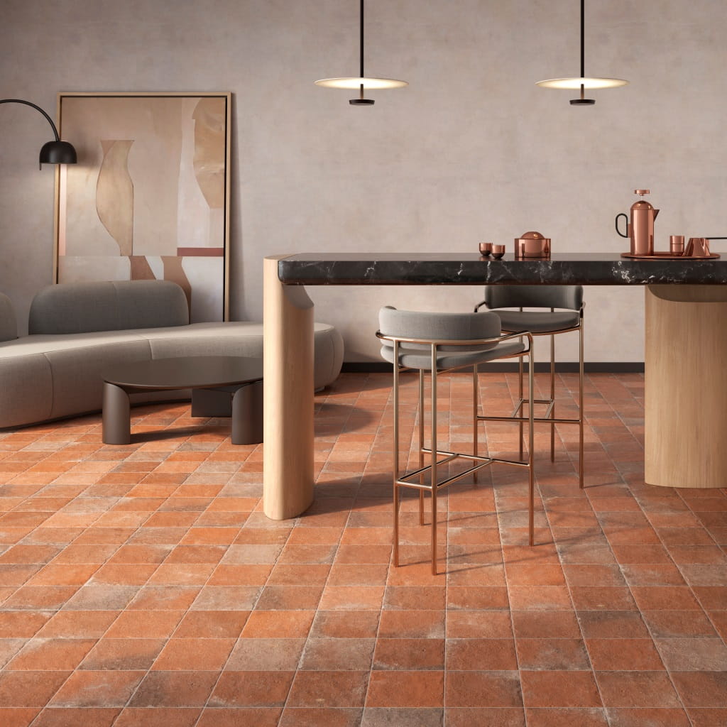 Rustic Red Terracotta Tiles - Porcelain, Matt