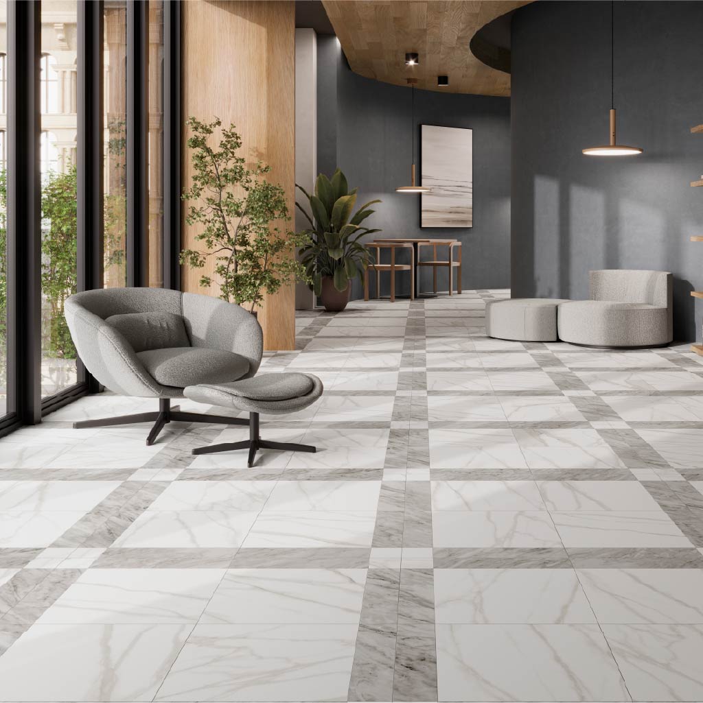 Cut Sample: Grace Grey Porcelain Matt Floor Tiles