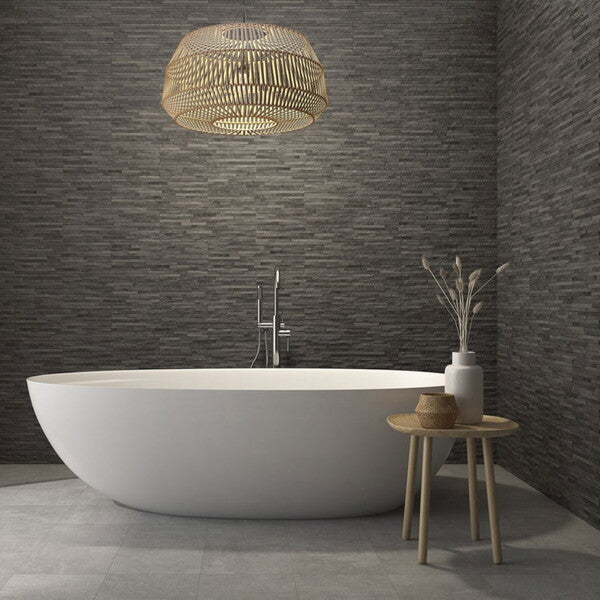 Cut Sample: Aspen Black Split Face Slate Tiles
