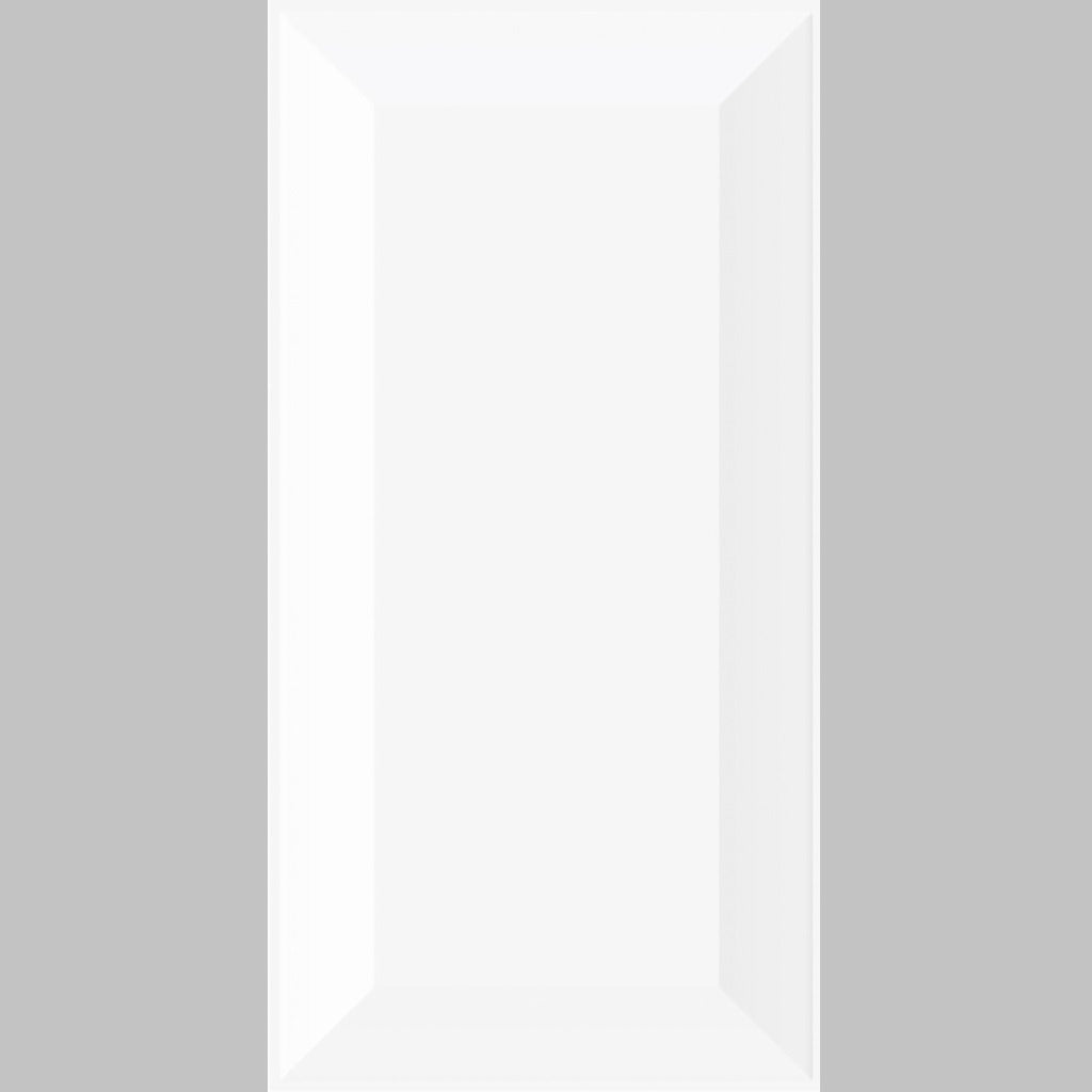 Bevelled Mini White Matt Metro Tiles