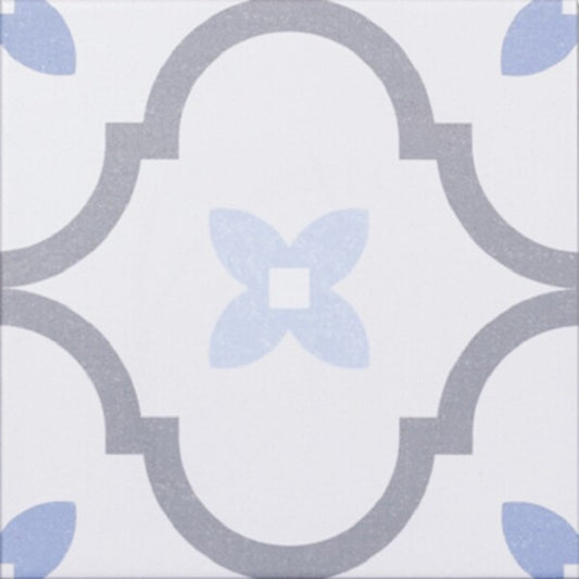 Delfos Vintage Blue Pattern Tiles - Matt
