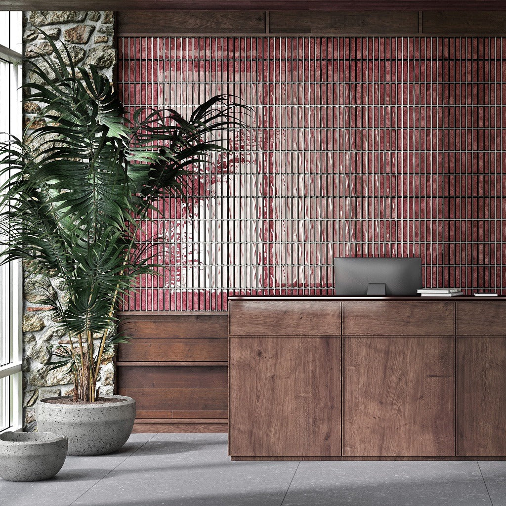 Cut Sample: Domino Red Kit Kat Tiles