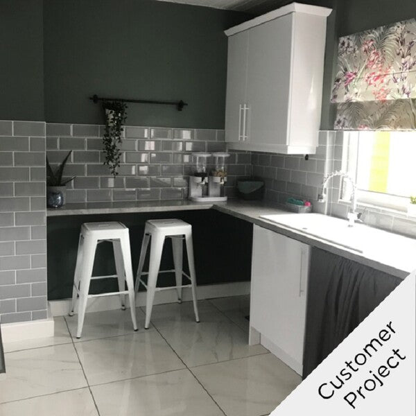 Fabulous Mini Bevelled Pizarra Grey Brick Effect Tiles
