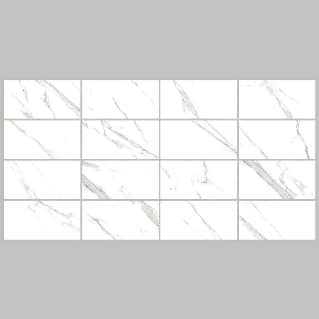 Flat Metro Tiles Marble - Gloss