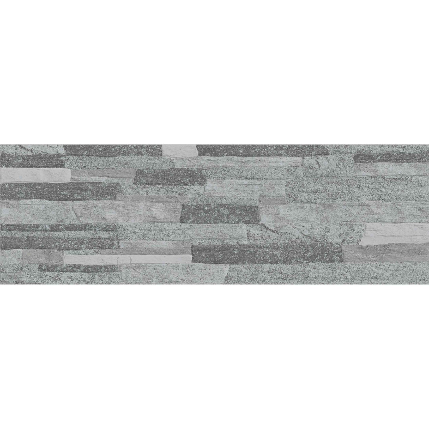 Cut Sample: Mubi Grey Stone Effect Matt Wall Tiles