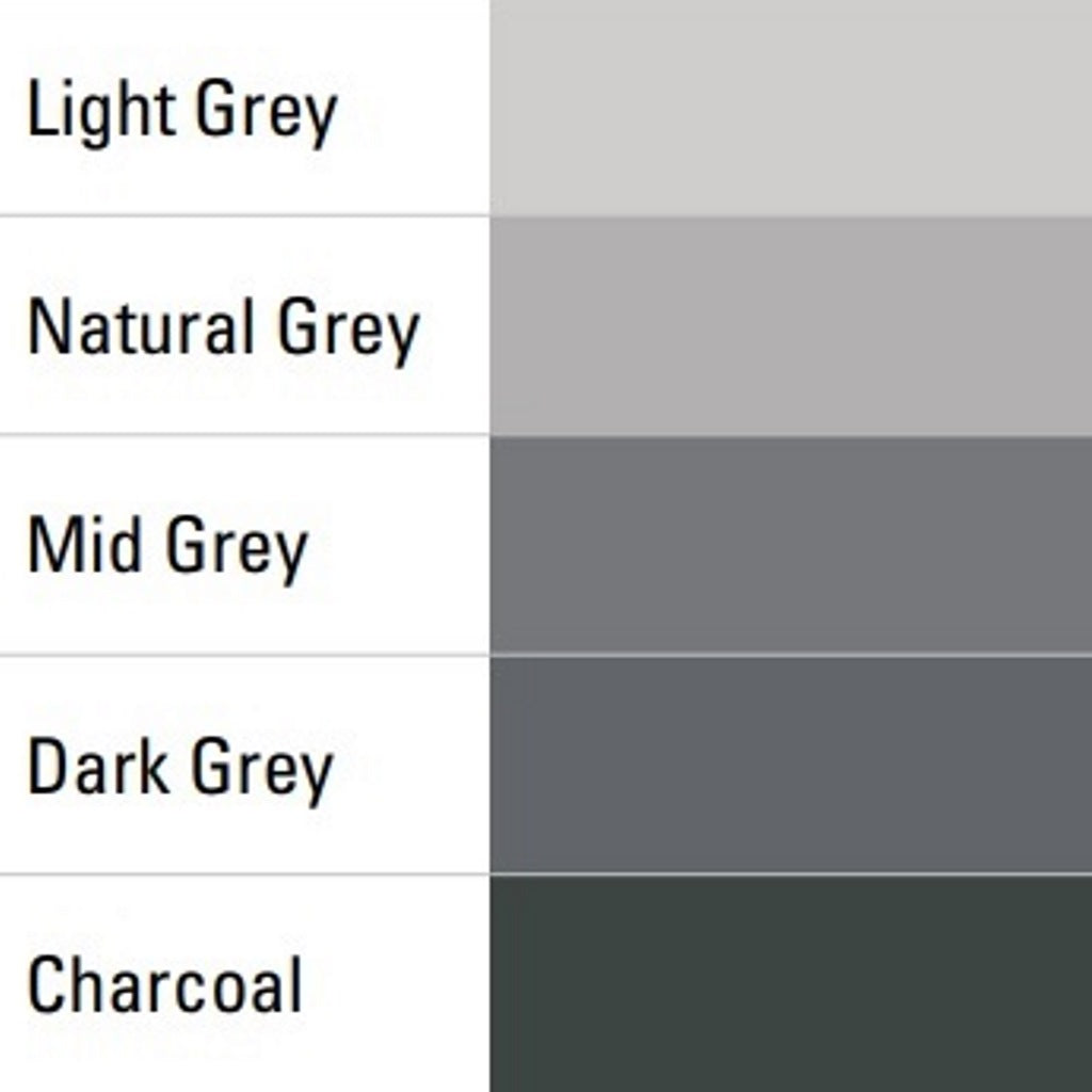 Grout Chart 3000 - Light Grey, Natural Grey, Mid Grey, Dark Grey, Charcoal - 1024