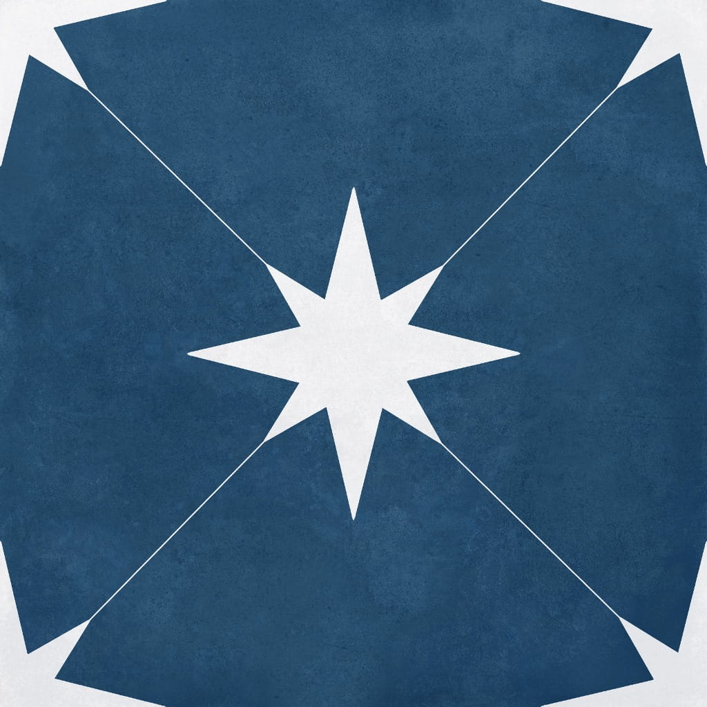 Ponent Blue Star Tiles