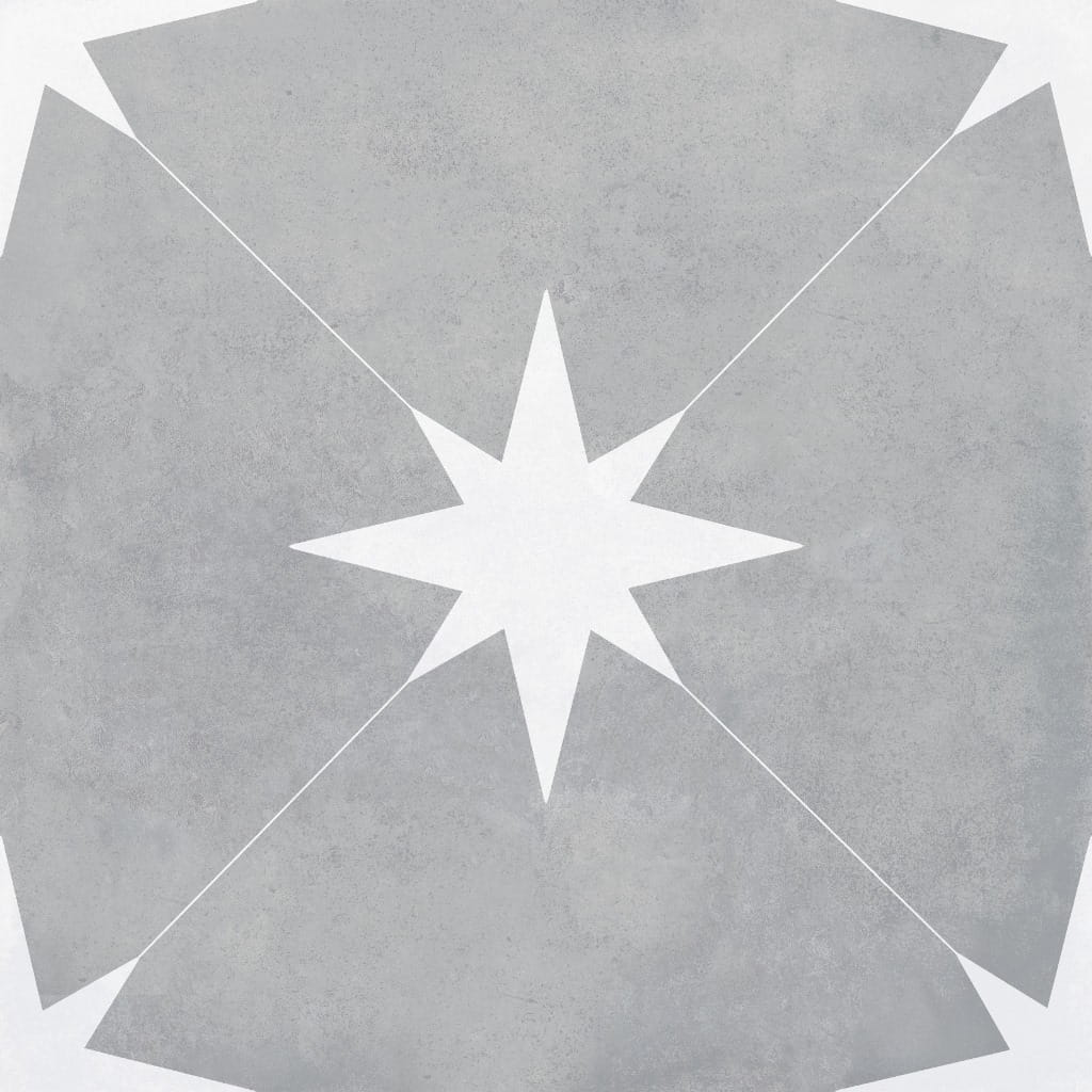 Art Ponent Grey Star Floor Tiles