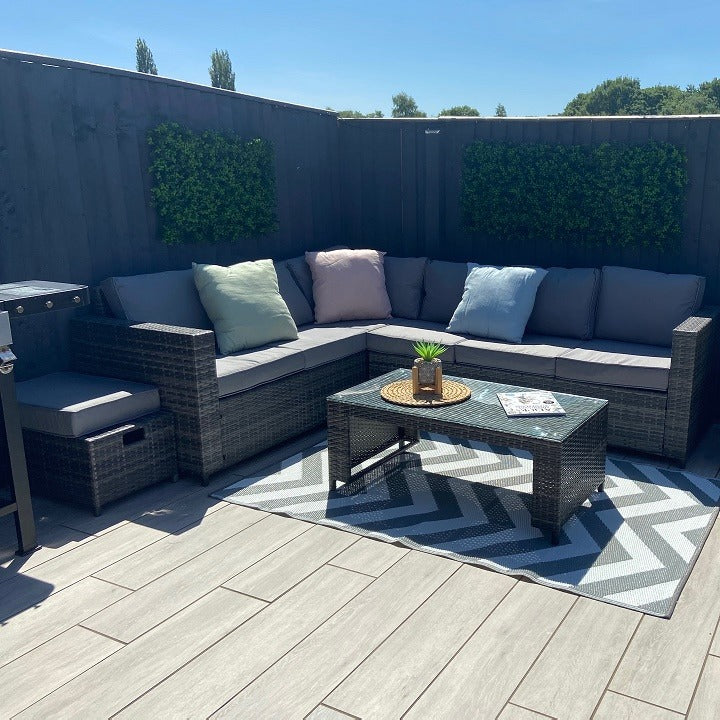 Cut Sample: Maryland Grey Wood Effect Tiles ? Anti Slip Decking Tiles