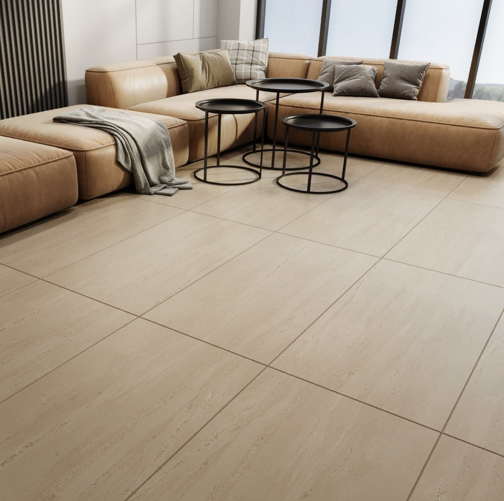 Cut Sample: Sand Beige Marble Tiles