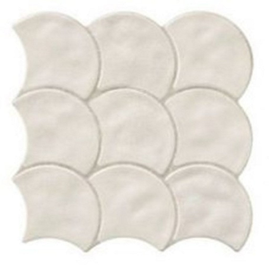 Scale White Scallop Tiles