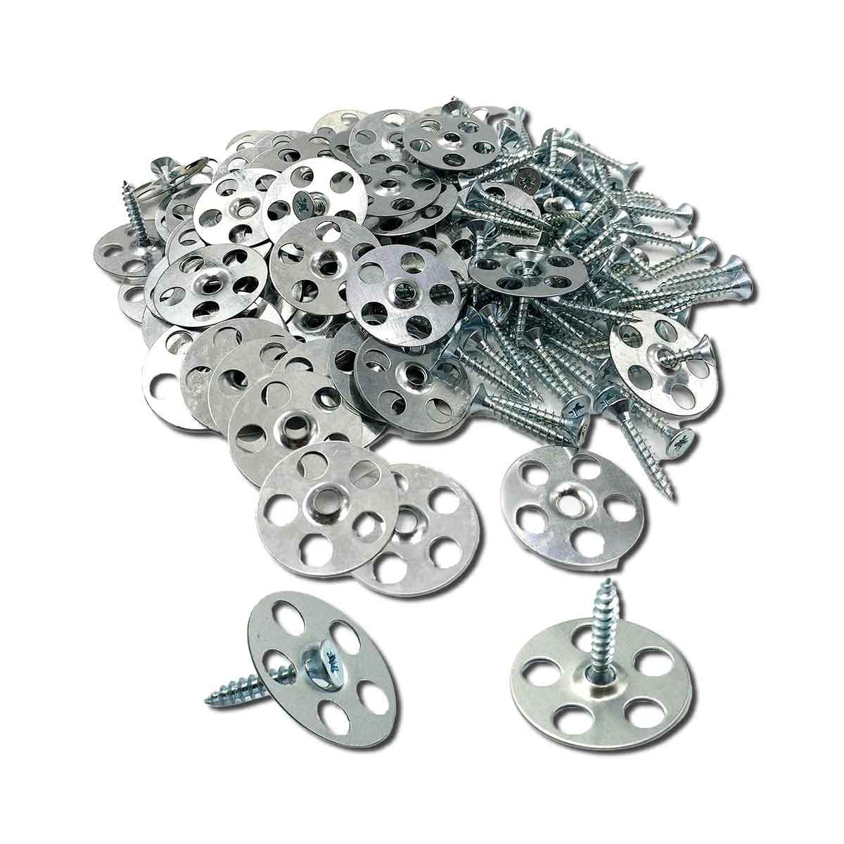 35mm Galvanised Steel Fixing Washers & Screws