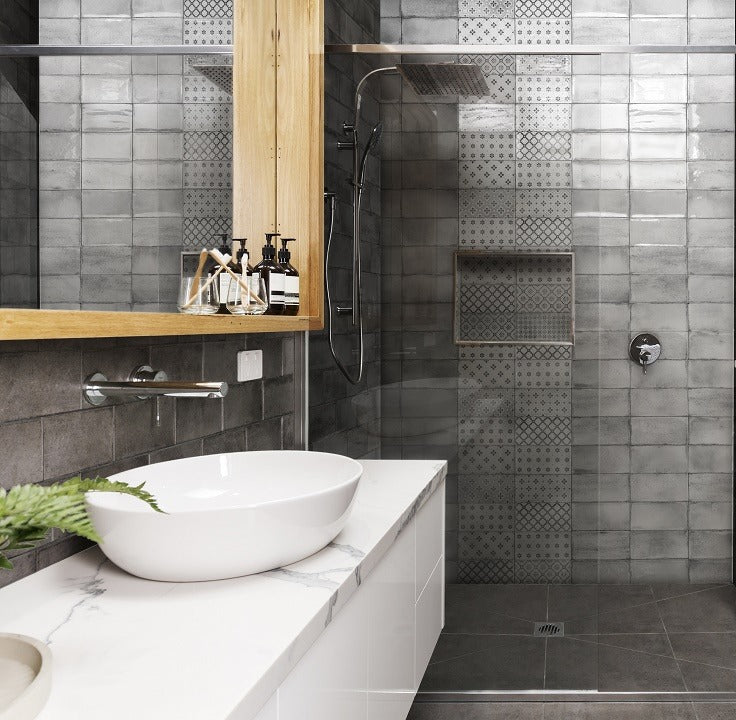 Vita Light Grey Brick Tiles