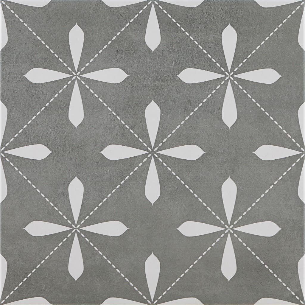 Waterloo Black and White Geometric Tiles - Room Setting