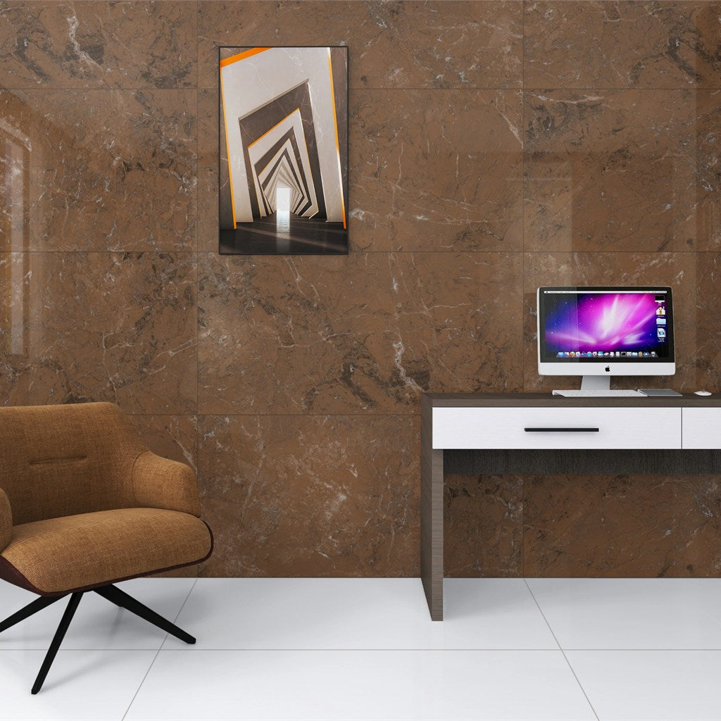 Cut Sample: Onyx Bronze High Gloss Porcelain Tiles