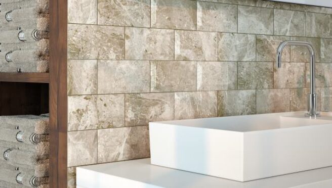 Mini Forest Marble Effect Metro Tiles