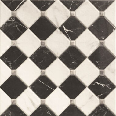 Firenze Black and White Patterned Floor Tiles