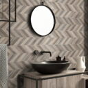 Native Grey Chevron Tiles