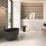 a bathroom with a tub and sink/ Borneo Honey Slatted Wall Panels on the walls