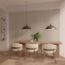 Boiserie Cream Wall Panels in a dining room setting