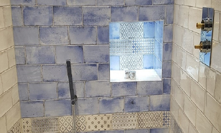 Lisa's Calming Blue Bathroom Tiles