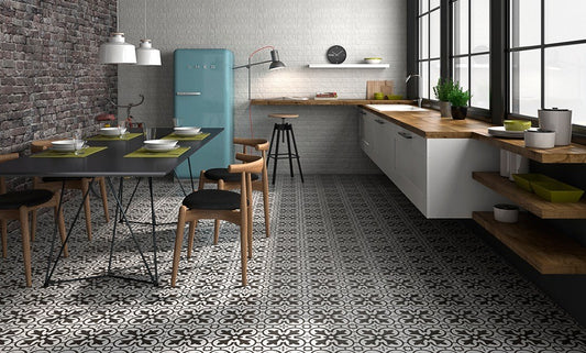 Five beautiful patterned kitchen floor tiles to inspire your kitchen décor plans