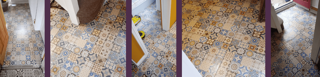 Moroccan Patterned Tiles Floor Transformation