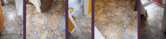 Moroccan Patterned Tiles Floor Transformation