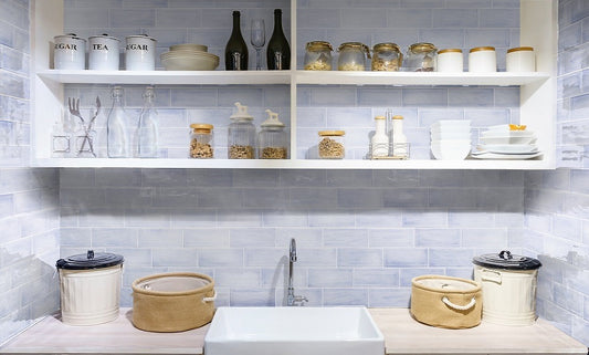 Add delicate tones with pastel tile ideas