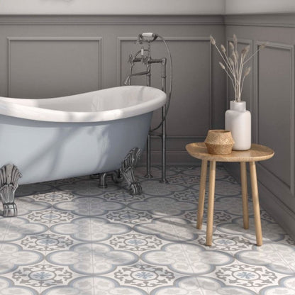 Chelsea Victorian Patterned Floor Tiles - Closeup