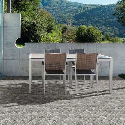 Scale Concrete Grey Scallop Wall Tiles - Matt