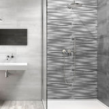 Cut Sample: Rust Patterned Grey Stripe Tiles