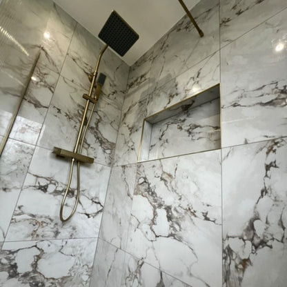 Safari Statuario Marble Effect Tiling