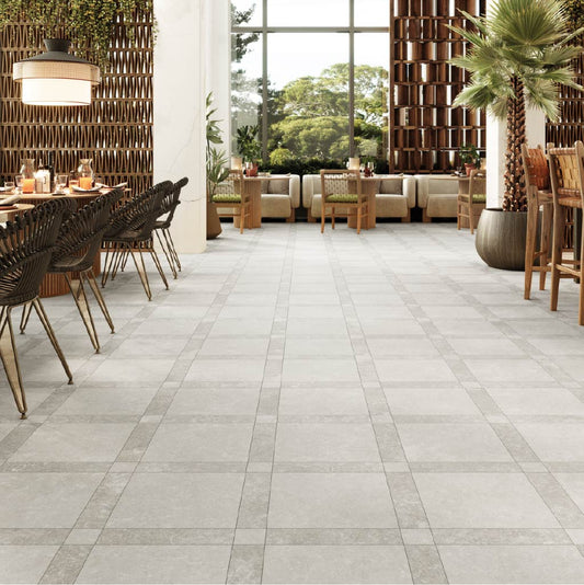 Grace Stone White Porcelain Matt Floor Tiles