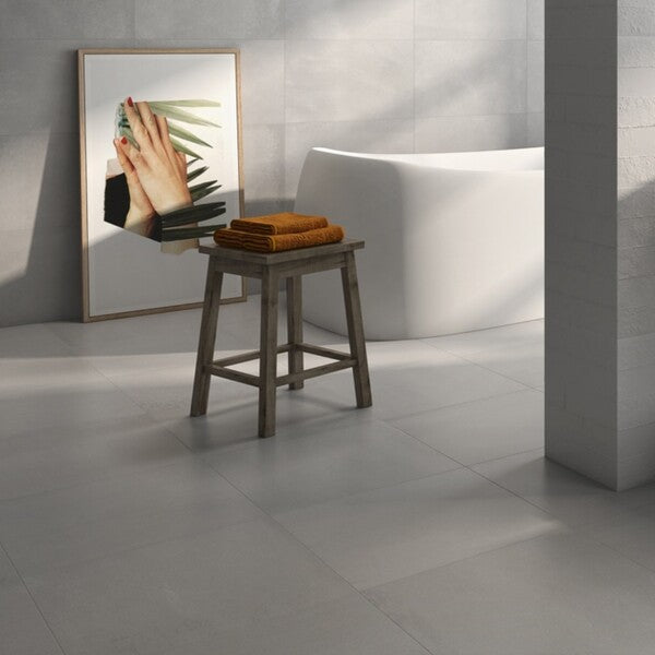 Adine Matt White Floor Tiles