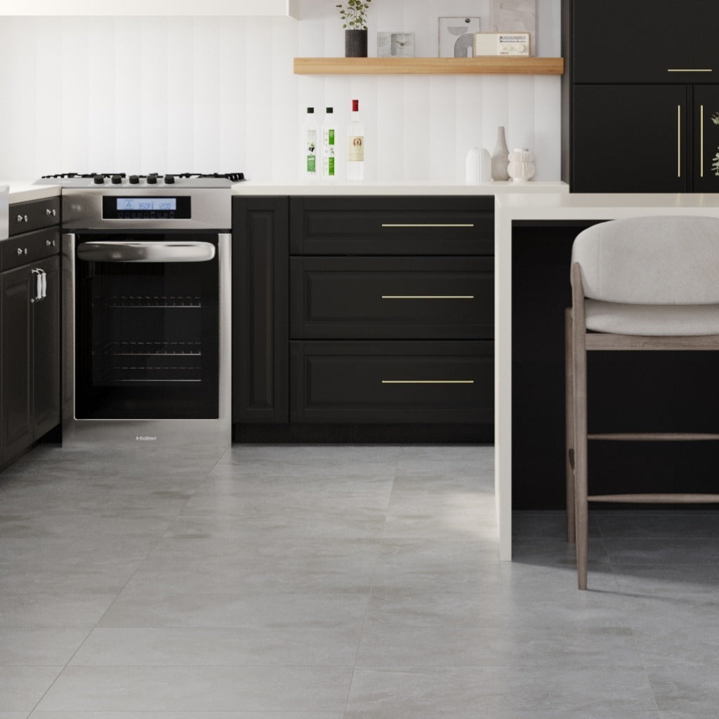 Adonis Grey Porcelain Tiles for Walls and Floors - Room Setting 2