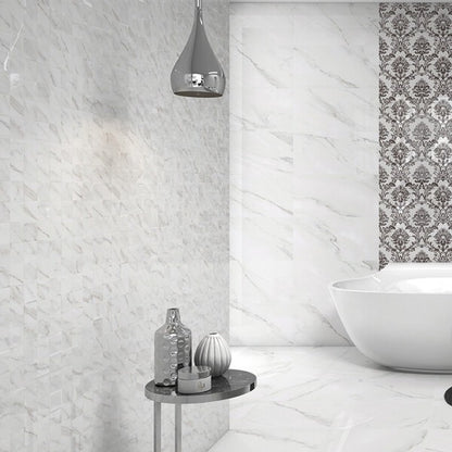 Agora White Decorative Tiles