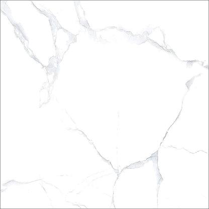 Alpine White Marble Gloss Tiles 600x600