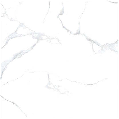 Alpine White Marble Gloss Tiles 600x600