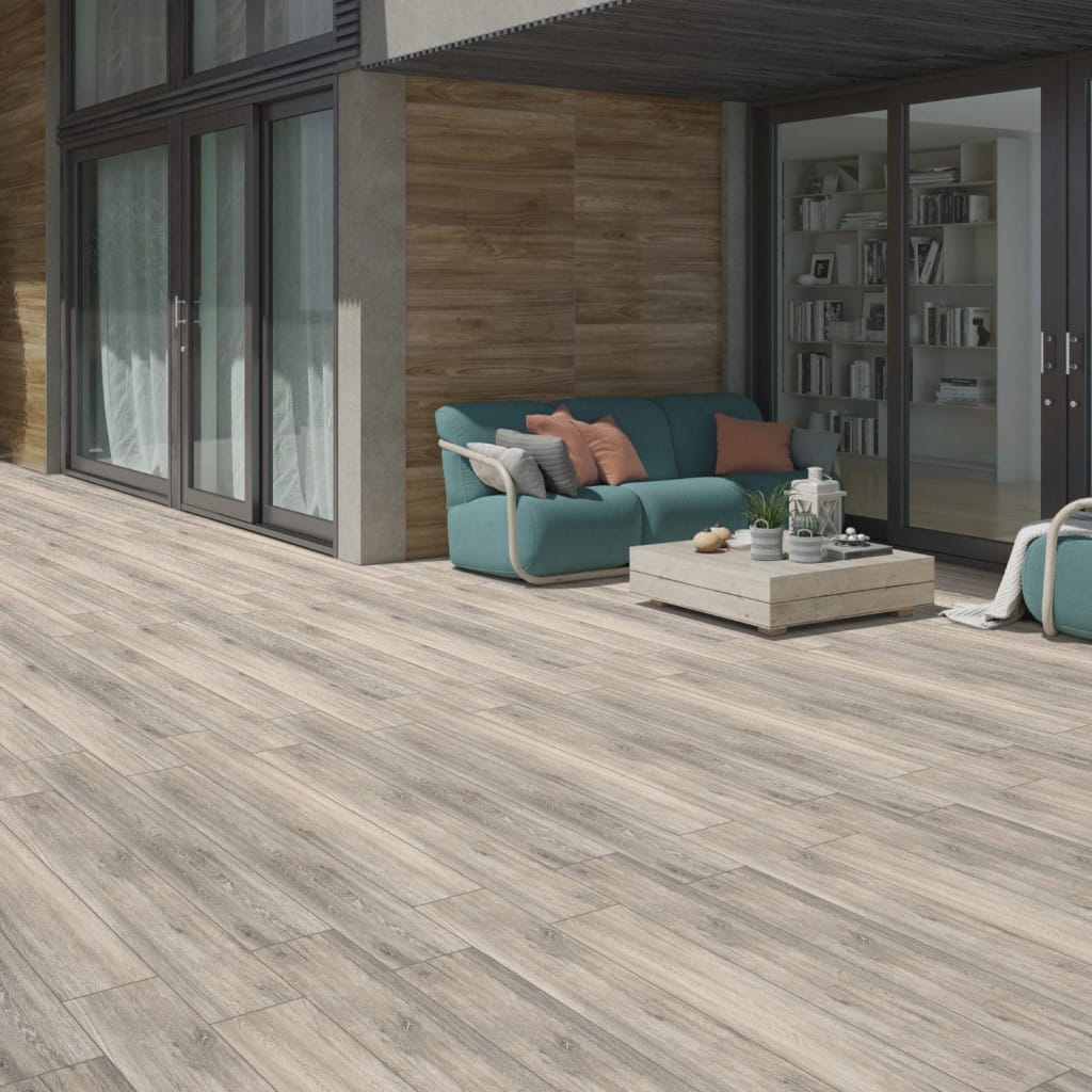 Apricot Light Grey Wood Effect Tiles