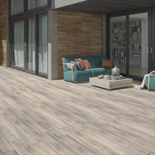 Apricot Light Grey Wood Effect Tiles