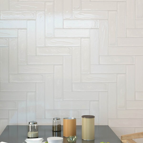 Cut Sample: Artistic Light Cream Rustic Brick Tiles