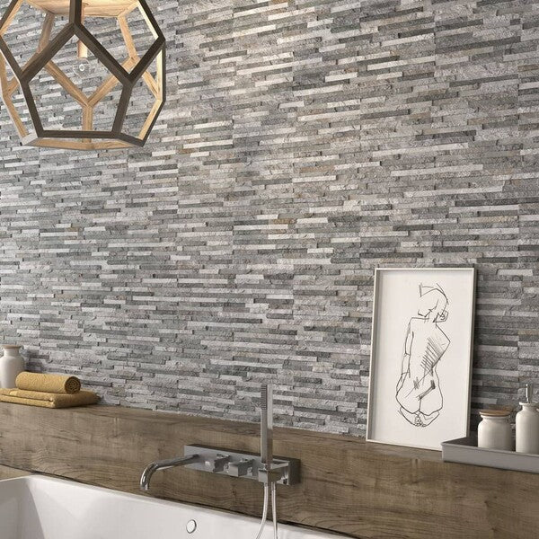 Cut Sample: Aspen Grey Split Face Wall Tiles