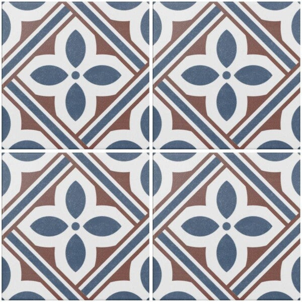 Atenea Blue and White Floor Tiles