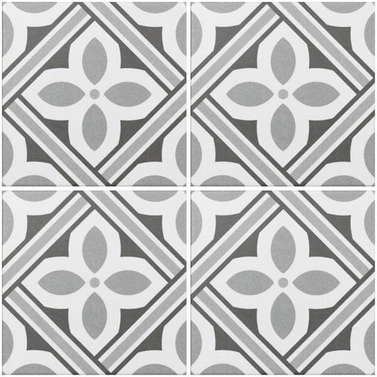 Atenea Grey and White Tiles - Matt