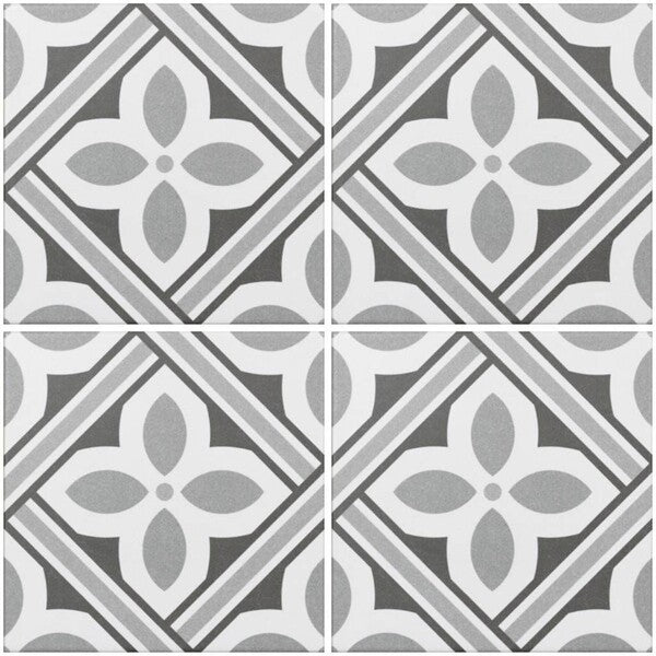 Cut Sample: Atenea Grey and White Tiles - Matt