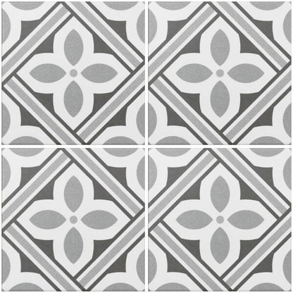 Atenea Grey and White Tiles - Matt