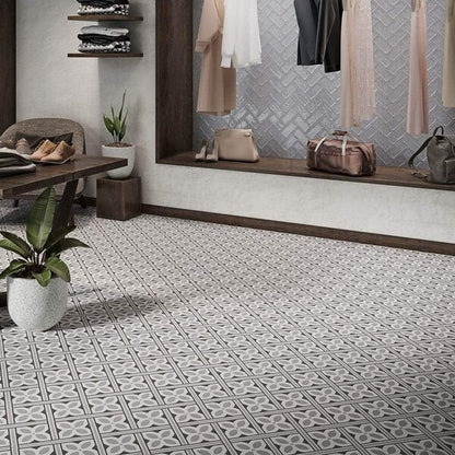 Atenea Grey and White Tiles - Matt