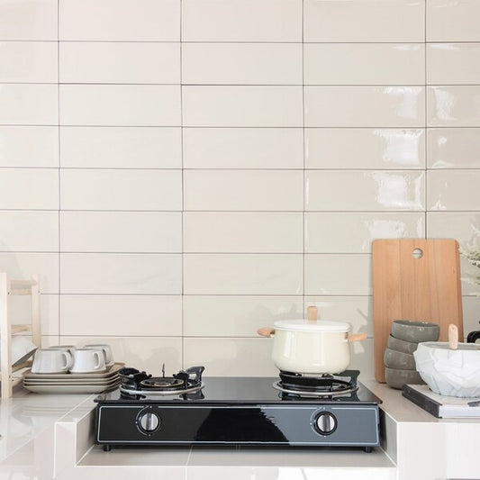 Avila Cream Metro Ceramic Wall Tiles - Flat Brick Tiles